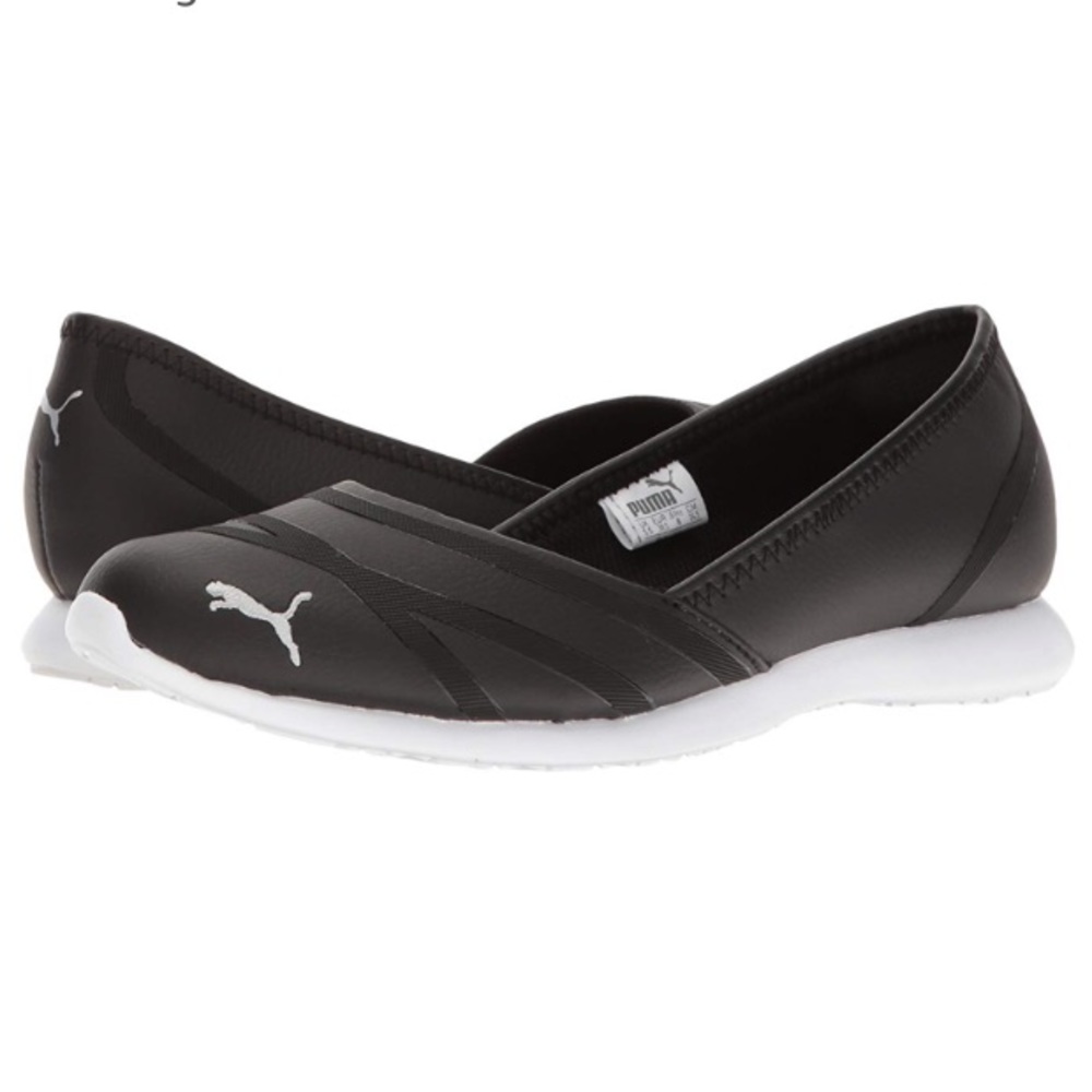 Puma Vega Ballet Flats Black and White Size 9.5